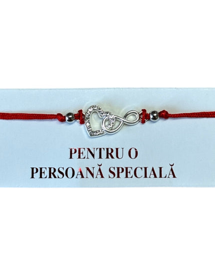 Mărțișor brățară cu șnur 12/set Argintiu