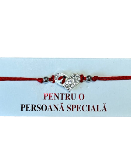 Mărțișor brățară cu șnur 12/set Argintiu