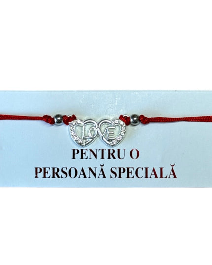 Mărțișor brățară cu șnur 12/set Argintiu