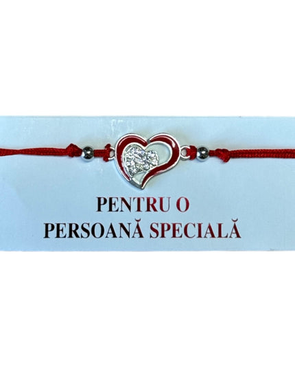 Mărțișor brățară cu șnur 12/set Argintiu