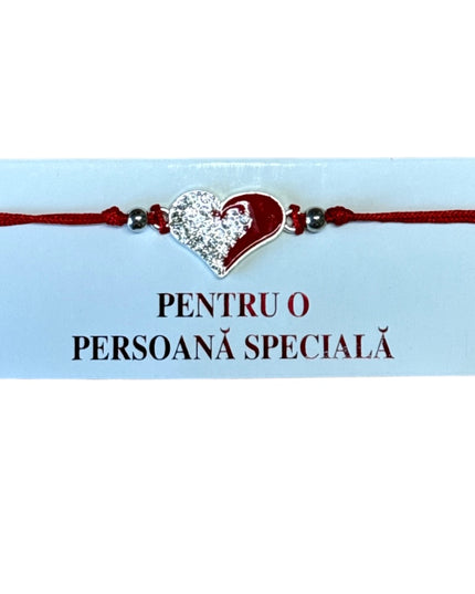 Mărțișor brățară cu șnur 12/set Argintiu