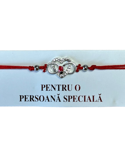 Mărțișor brățară cu șnur 12/set Argintiu