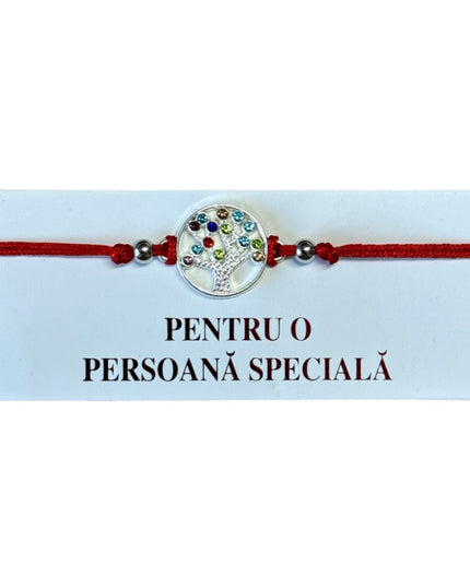 Mărțișor brățară cu șnur 12/set Argintiu