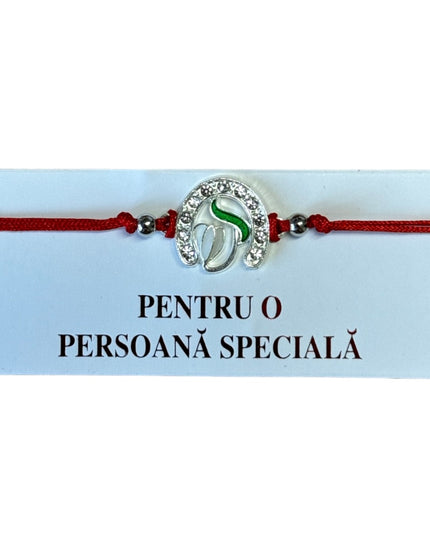 Mărțișor brățară cu șnur 12/set Argintiu