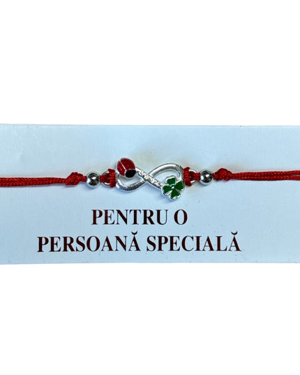 Mărțișor brățară cu șnur 12/set Argintiu