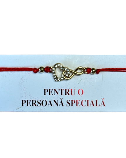 Mărțișor brățară cu șnur 12/set Auriu