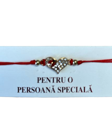 Mărțișor brățară cu șnur 12/set Auriu