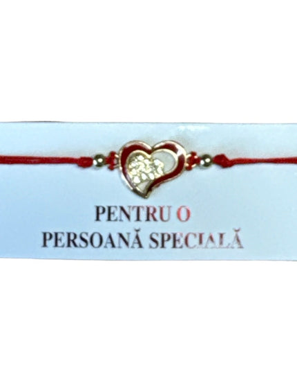 Mărțișor brățară cu șnur 12/set Auriu