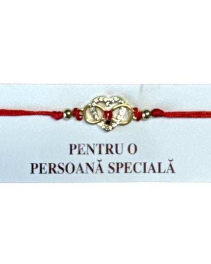 Mărțișor brățară cu șnur 12/set Auriu