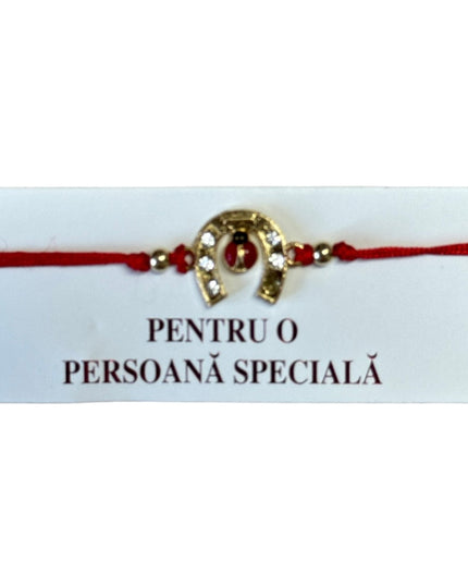 Mărțișor brățară cu șnur 12/set Auriu