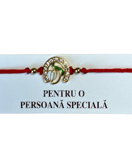 Mărțișor brățară cu șnur 12/set Auriu