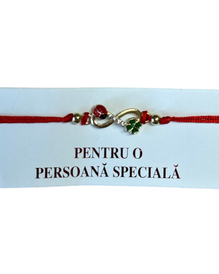 Mărțișor brățară cu șnur 12/set Auriu