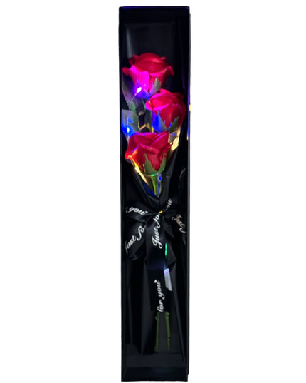 Buchet trandafiri săpun cu lumini  44cm 935-5