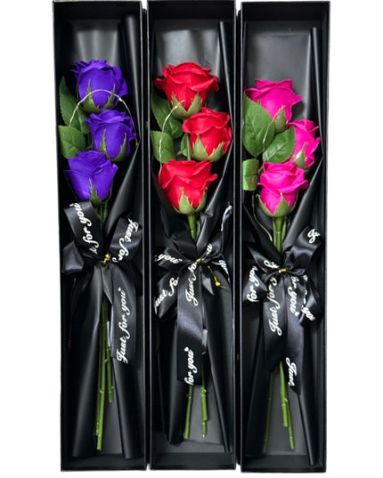 Buchet trandafiri săpun cu lumini  44cm 935-5