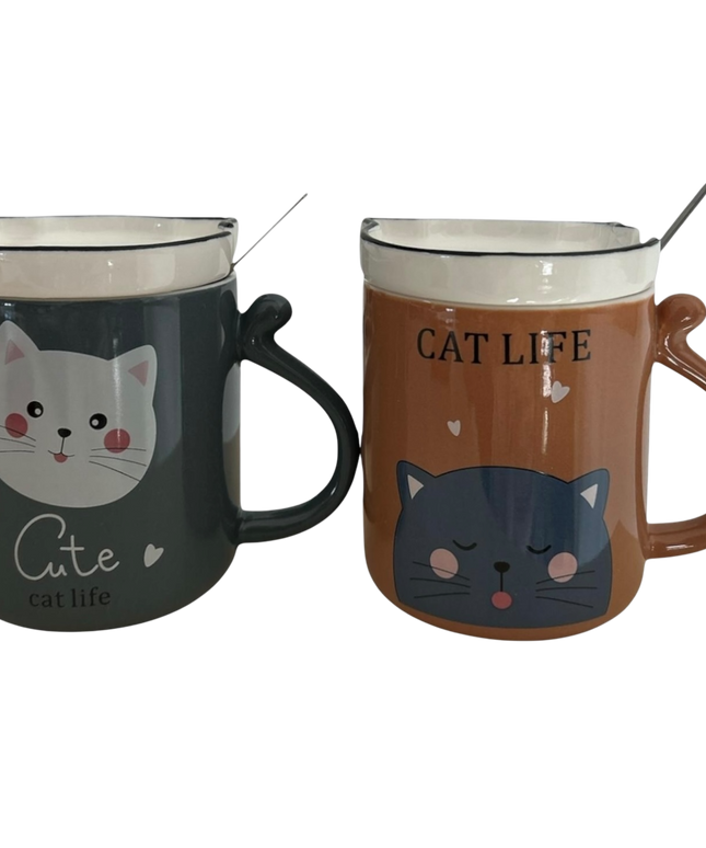 Set cană Cat Life 1 + 1 GRATIS