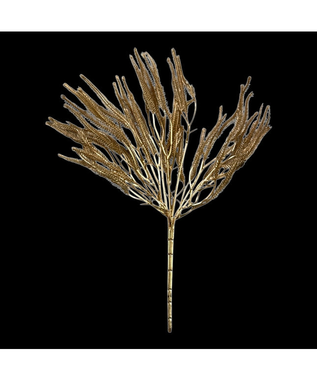 Buchet decorativ cu frunze auriu 40cm 716-13