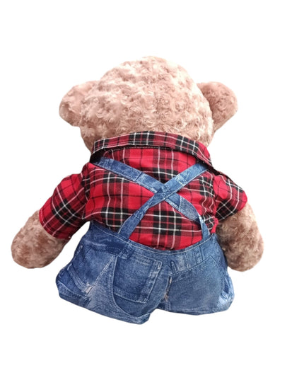 Urs cu salopetă 90cm