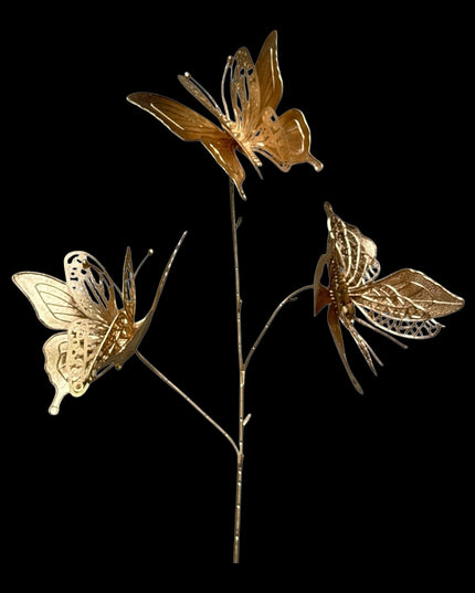 Ramură decorativă cu fluturi 68cm. 716-24