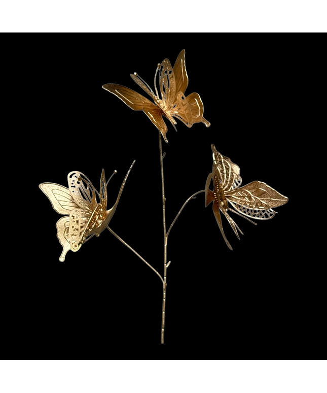 Ramură decorativă cu fluturi 68cm. 716-24