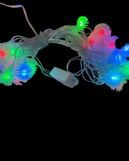 Instalație Luminoasă de Crăciun - Glob pufos Cristalin Multicolor 220V