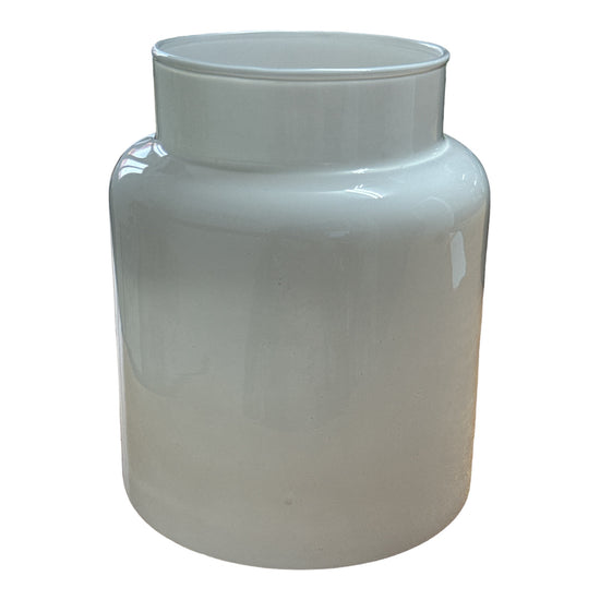 Vază sticlă alb/negru 945-6. 19cm