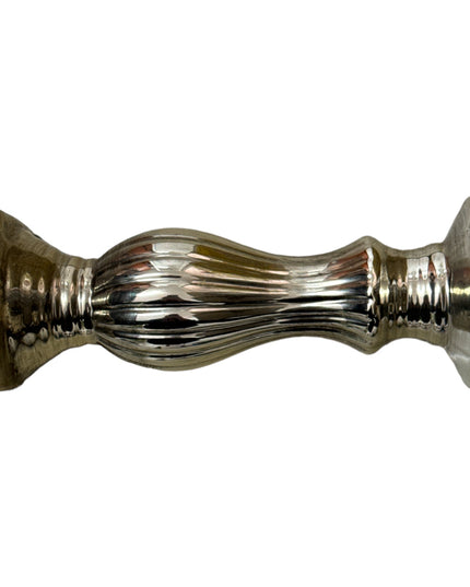 Suport lumânare ceramic argintiu Vintage 20cm