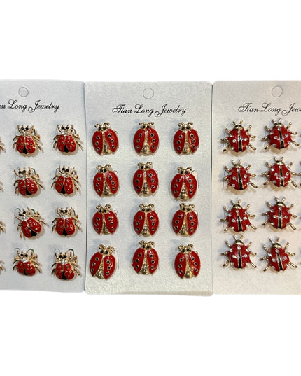 Mărțișor broșă metal Buburuză 12/set