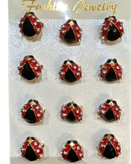 Mărțișor broșă metal Buburuză 12/set