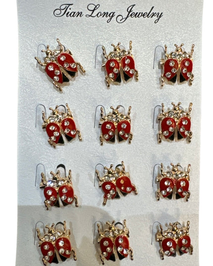 Mărțișor broșă metal Buburuză 12/set