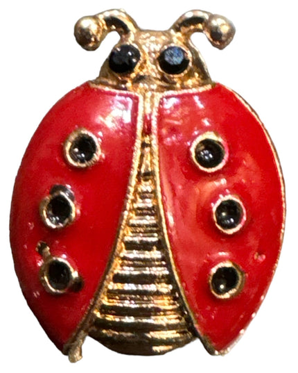 Mărțișor broșă metal Buburuză 12/set