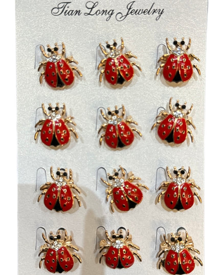 Mărțișor broșă metal Buburuză 12/set