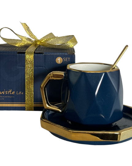 Set cadou ceașcă cu farfurie și linguriță 928-8