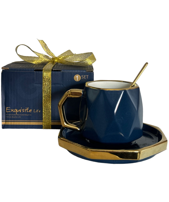 Set cadou ceașcă cu farfurie și linguriță 928-8