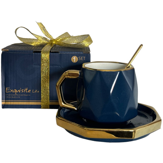 Set cadou ceașcă cu farfurie și linguriță 928-8