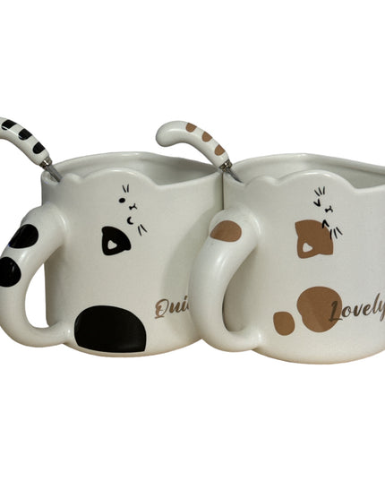 Set cană cu linguriță Happy Cat 928-4