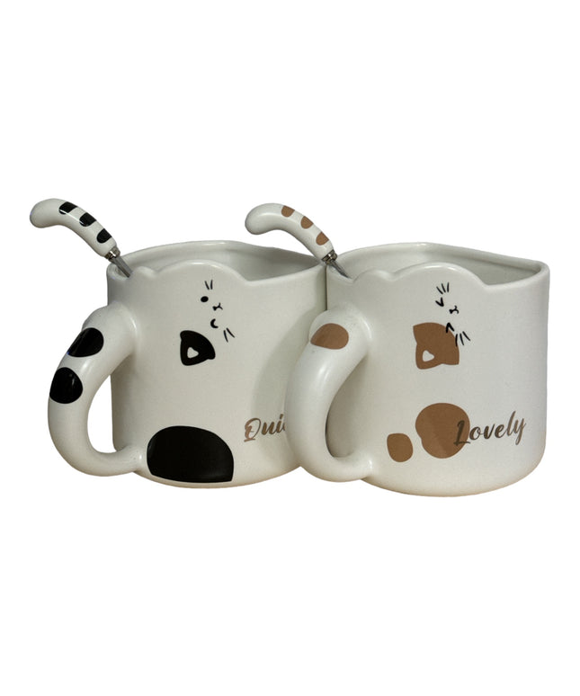 Set cană cu linguriță Happy Cat 928-4