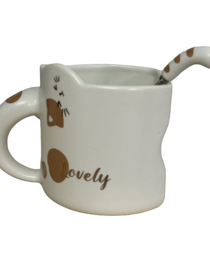 Set cană cu linguriță Happy Cat 928-4