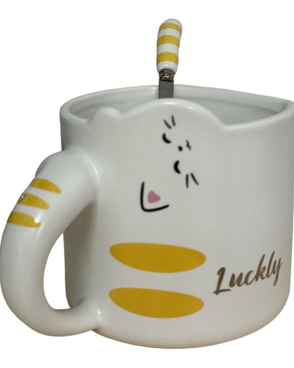 Set cană cu linguriță Happy Cat 928-4