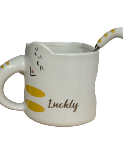 Set cană cu linguriță Happy Cat 928-4