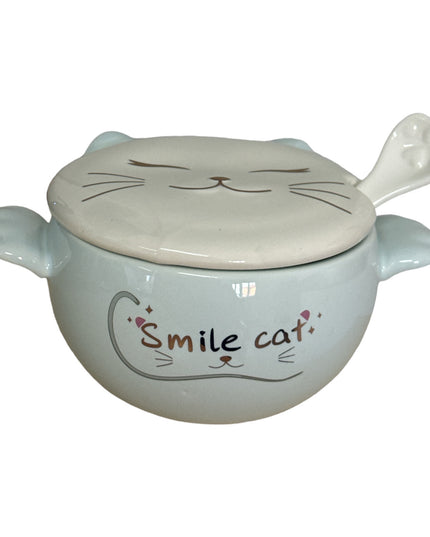 Set bol cu linguriță și capac Pisică 318-1