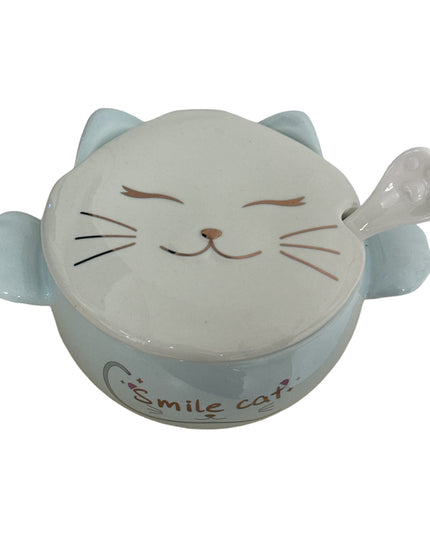 Set bol cu linguriță și capac Pisică 318-1