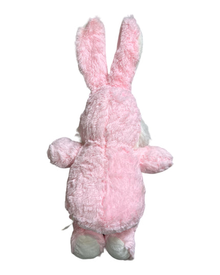 Iepure roz cu Inimi 50cm