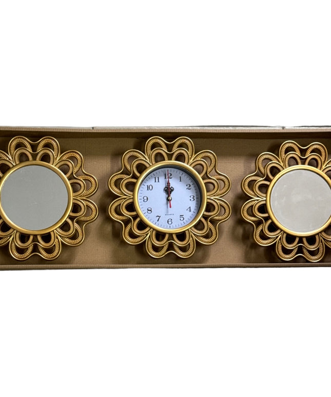 Set ceas perete cu 2 oglinzi 30cm
