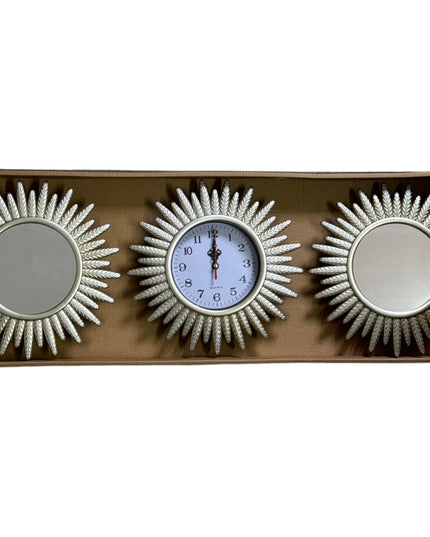 Set ceas perete cu 2 oglinzi 30cm