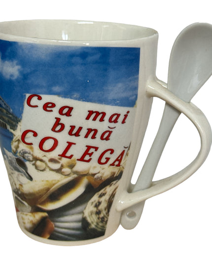 Cană cu linguriță și dedicații F