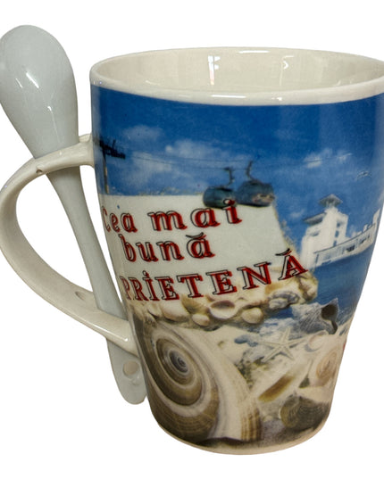 Cană cu linguriță și dedicații F