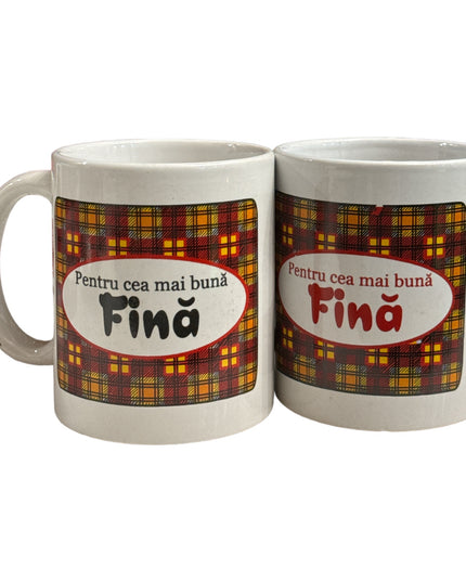 Cană cu mesaj pentru Fina