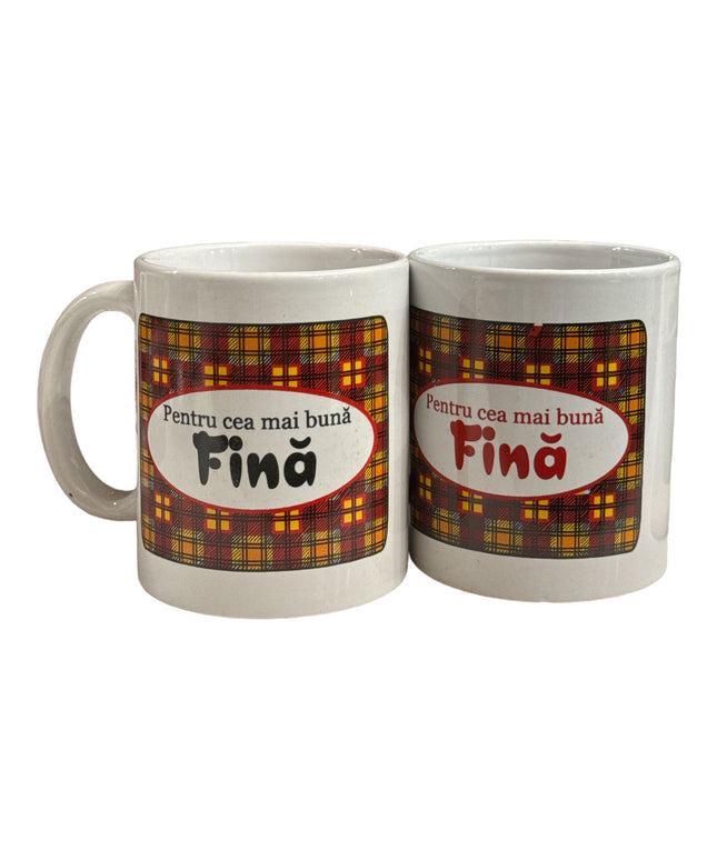 Cană cu mesaj pentru Fina