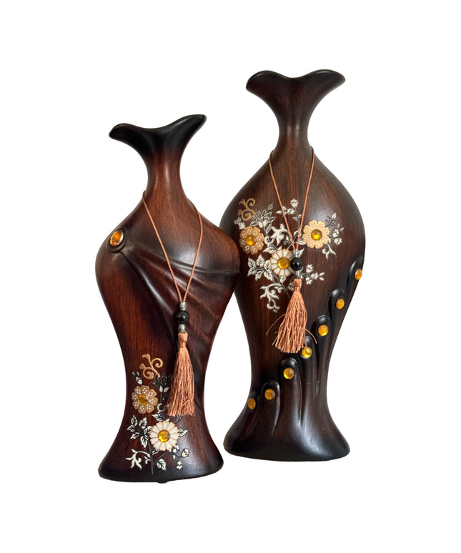 Vază ceramică cu șnur