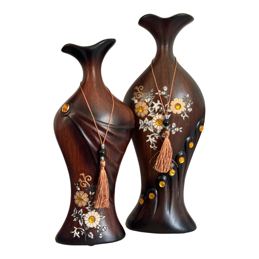 Vază ceramică cu șnur